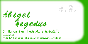 abigel hegedus business card